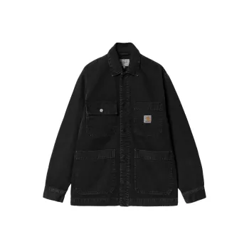 Carhartt WIP SS24 Garment Dyed Collection Garrison Coat Jackets Coats Men's Black