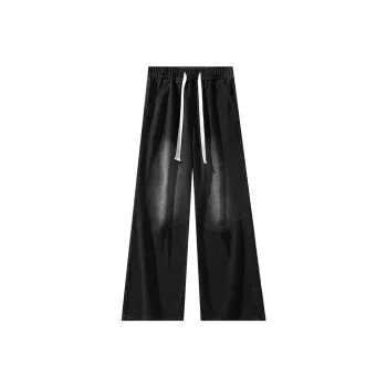 Menglaini Jeans Unisex Black Gray