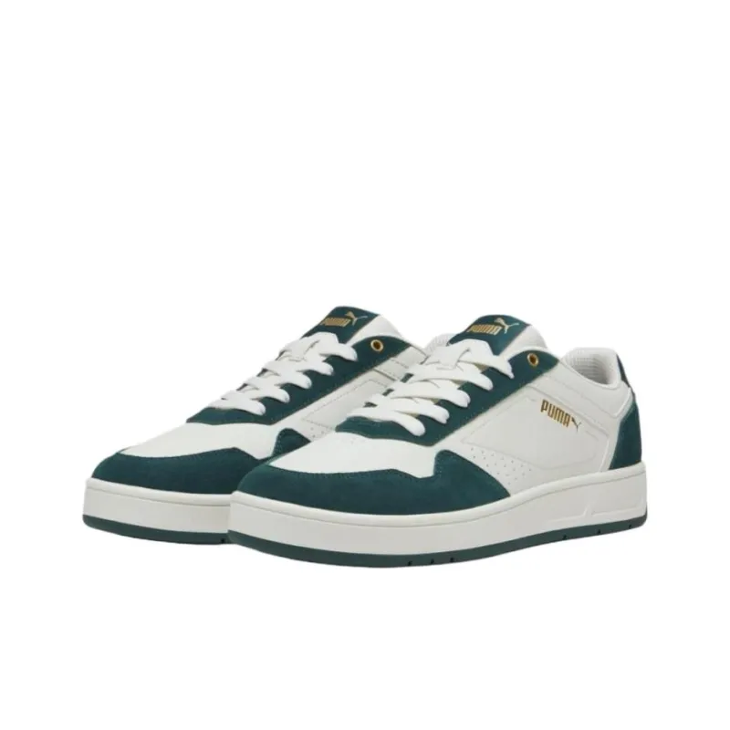 PUMA Anti Slip Wear Resistant Low Top Skateboard Shoes Men's White Green-2