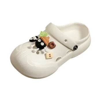 YUZHAOLIN DIY Clog Summer Wear Good Looking Slip Resistant Abrasion Resistant Couple Home Cute Coal Ball Clogs