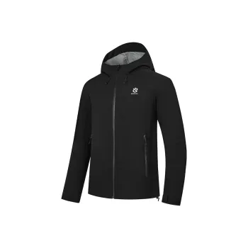 QIAODAN Mountain God Series Trench Coat Men's Black
