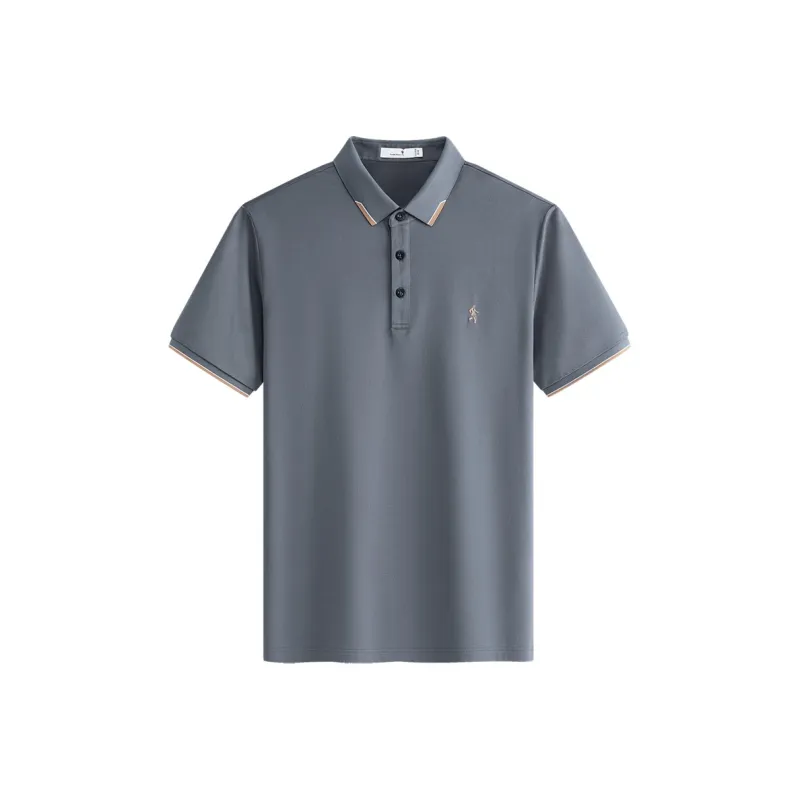 Dance With Wolves Polo Shirt Men's Dark Gray-0