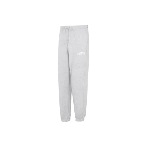PUMA Knitted Sweatpants Unisex Light Gray