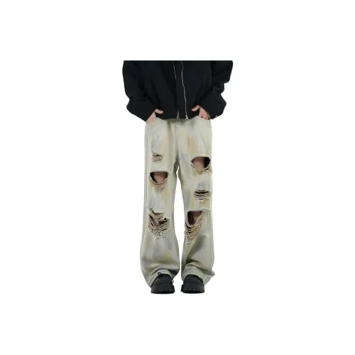 FONDLOOK Jeans Men's Yellow Mud