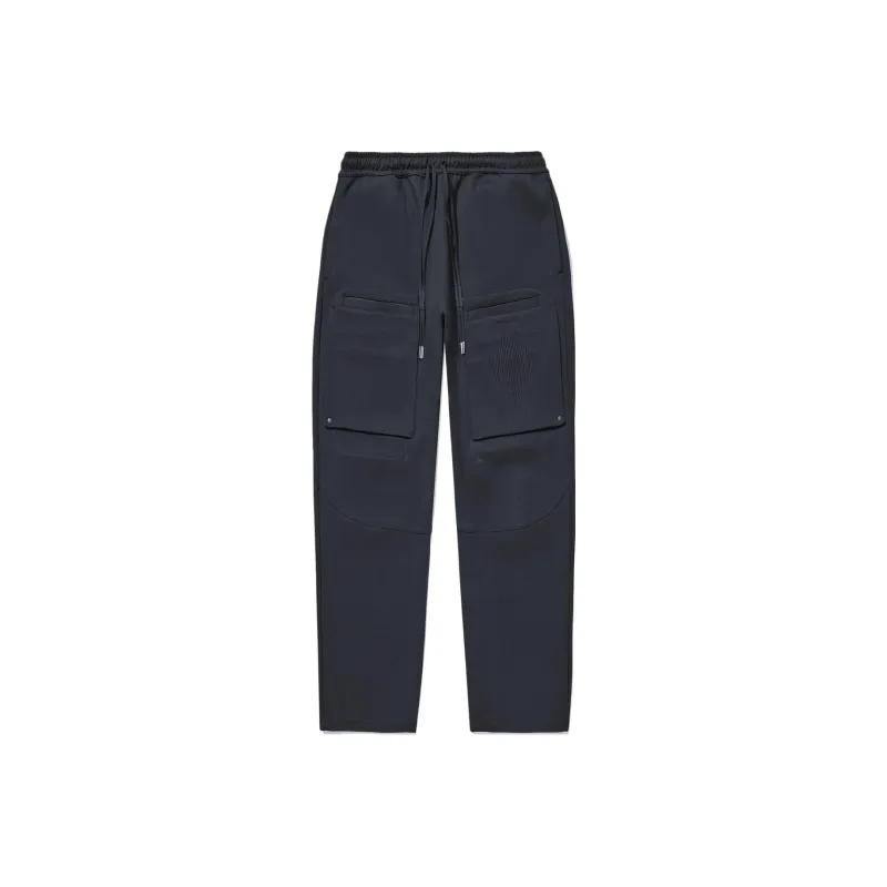 LiNing Li Ning X Jackie Chan Co-branded Kung Fu Series Knitted Sweatpants Men Charcoal Black-0