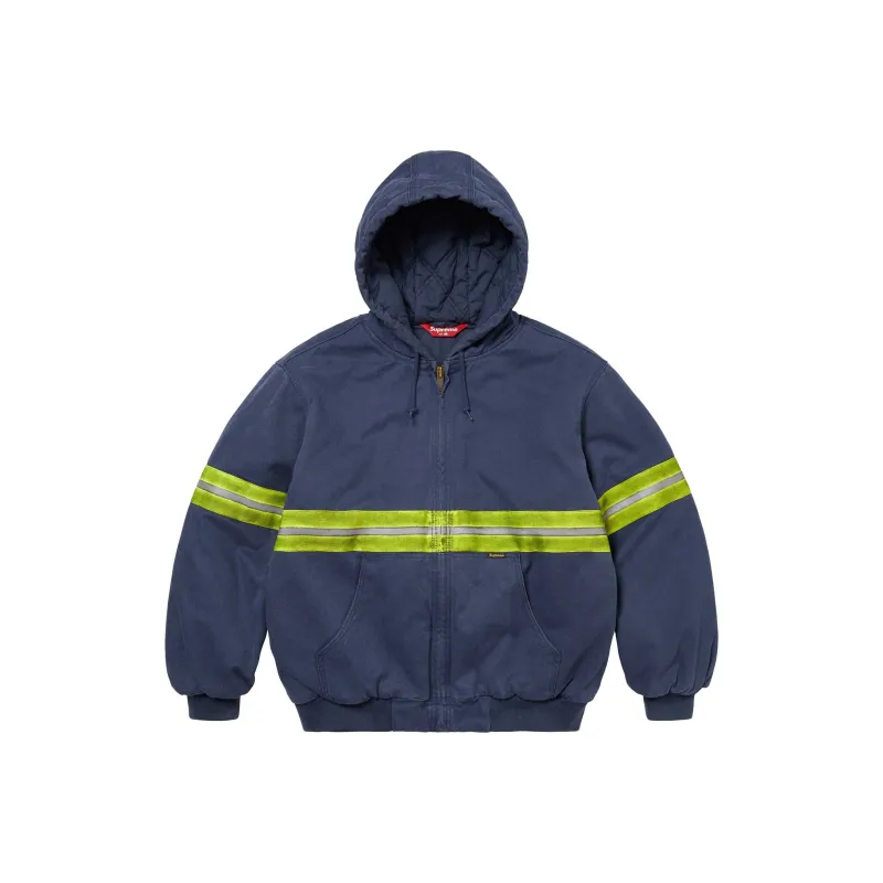Supreme Reflective Stripe Hooded Work Jacket-0
