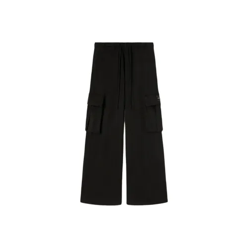 PALM ANGELS Wide Leg Drawstring Cargo Pants