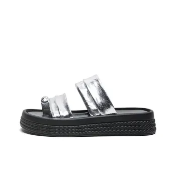 FIVE PLUS Rubber Sole Slip Resistant Slide Slippers Women's