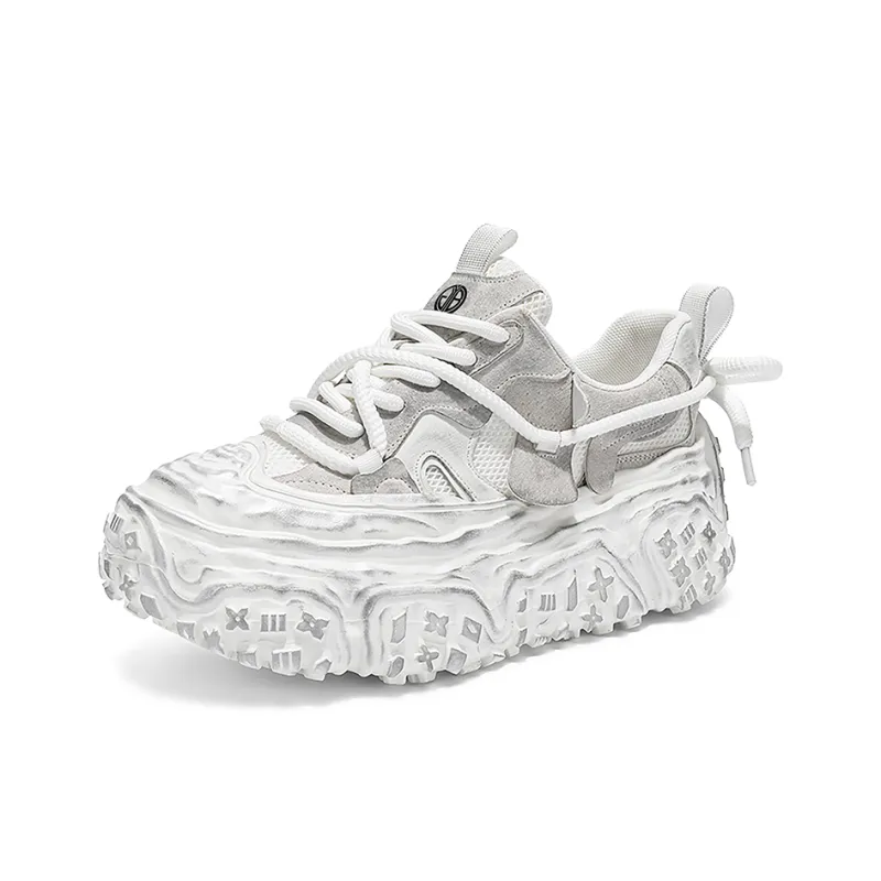 Yi Jiabao Anti Slip Wear Resistant Low Top Chunky Sneakers Men's-4