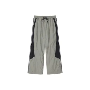 YOSHIYOYI Knitted Sports Pants Unisex Gray Green