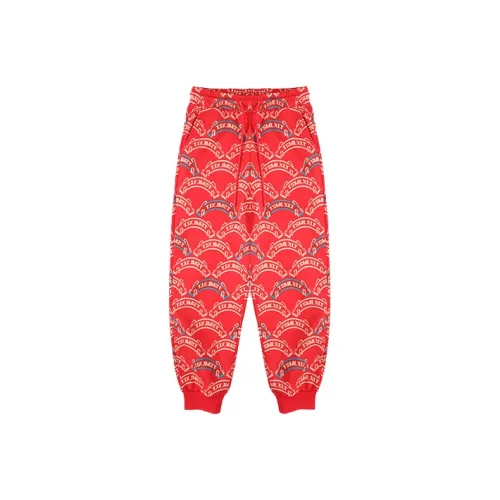 TSMLXLT Knitted Sweatpants Unisex Strawberry Red