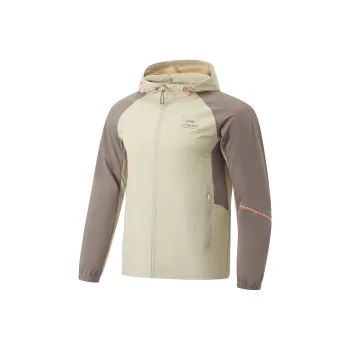 LiNing Fitness Series Trench Coat Men's Porcelain Secret/Tree Gray Brown