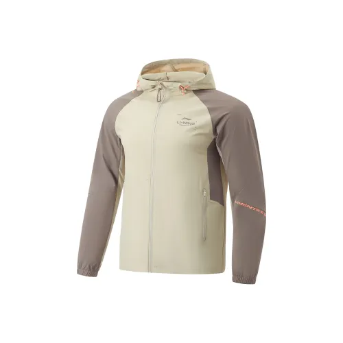 LiNing Fitness Series Trench Coat Men's Porcelain Secret/Tree Gray Brown