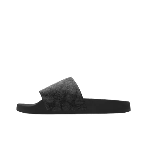 COACH Signature EVA Rubber Sole Slide Slippers Men's Black