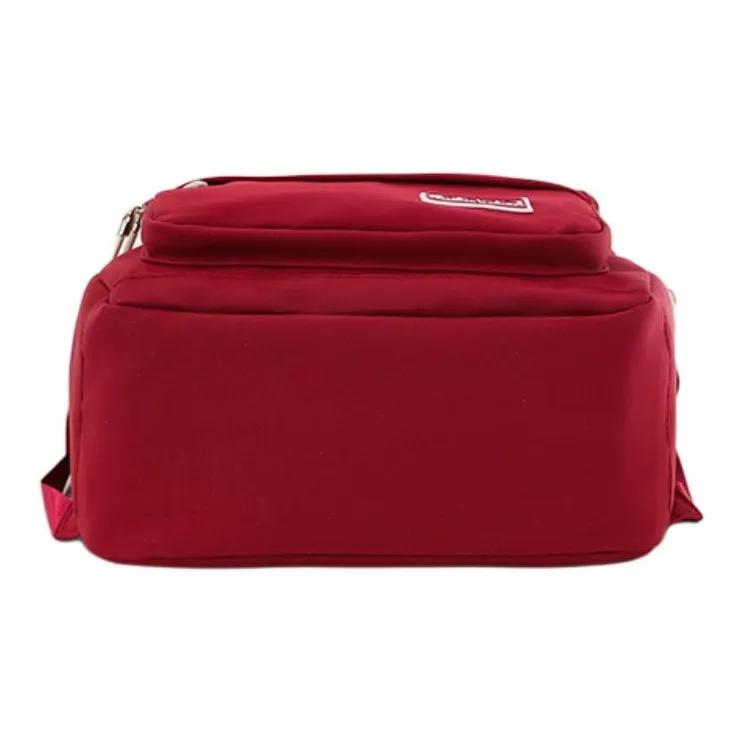 SUN EARTH &U Canvas Backpack Unisex Red/Black-4