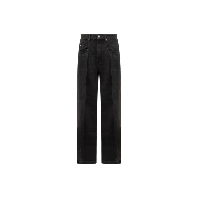 ISABEL MARANT Lemony High Waisted Jeans-0