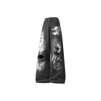 YINLEI Jeans Unisex Black
