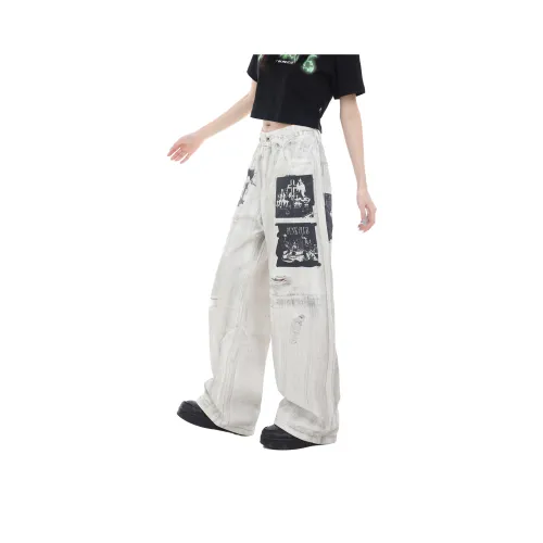 Beam Mix With Kimchi Jeans Unisex White