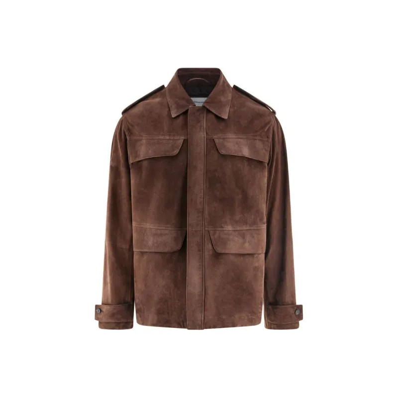 Ferragamo Buttoned Leather Jacket-0