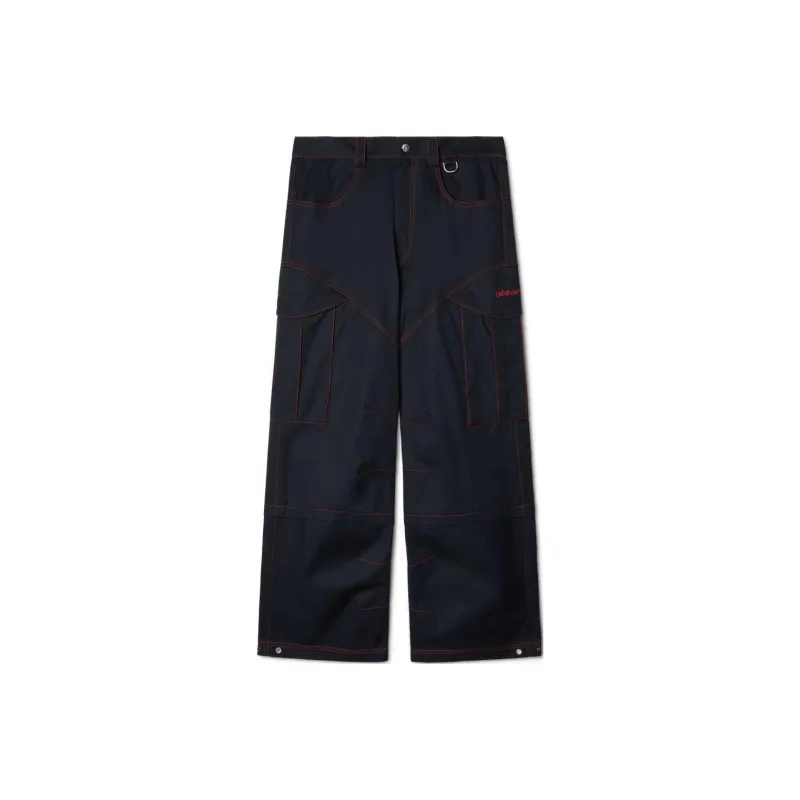 OFF WHITE Button Detailed Wide Leg Pants-0