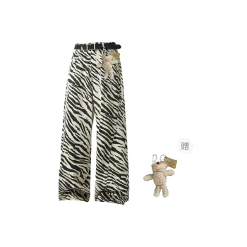 HOKLV Jeans Unisex White
