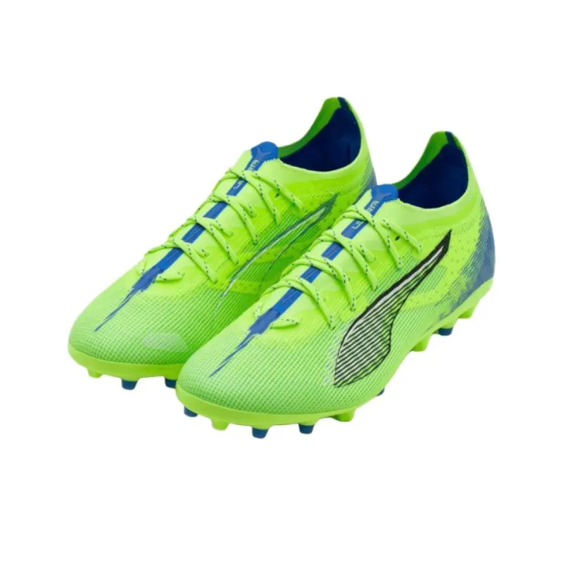 PUMA Ultra 5 Pro MG Rubber Short Studs Anti Slip Wear Resistant Soccer Shoes Men's Green-1