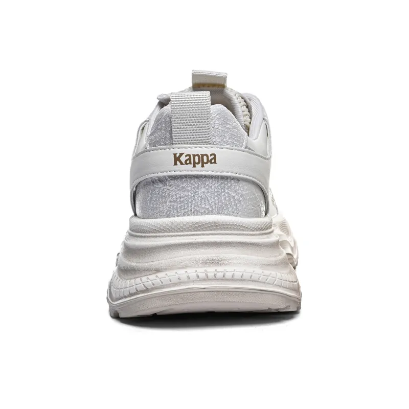 Kappa Anti Slip Wear Resistant Low Top Chunky Sneakers Women's Classic White-4