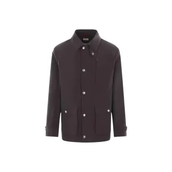 Brunello Cucinelli High Neck Long Sleeved Jacket