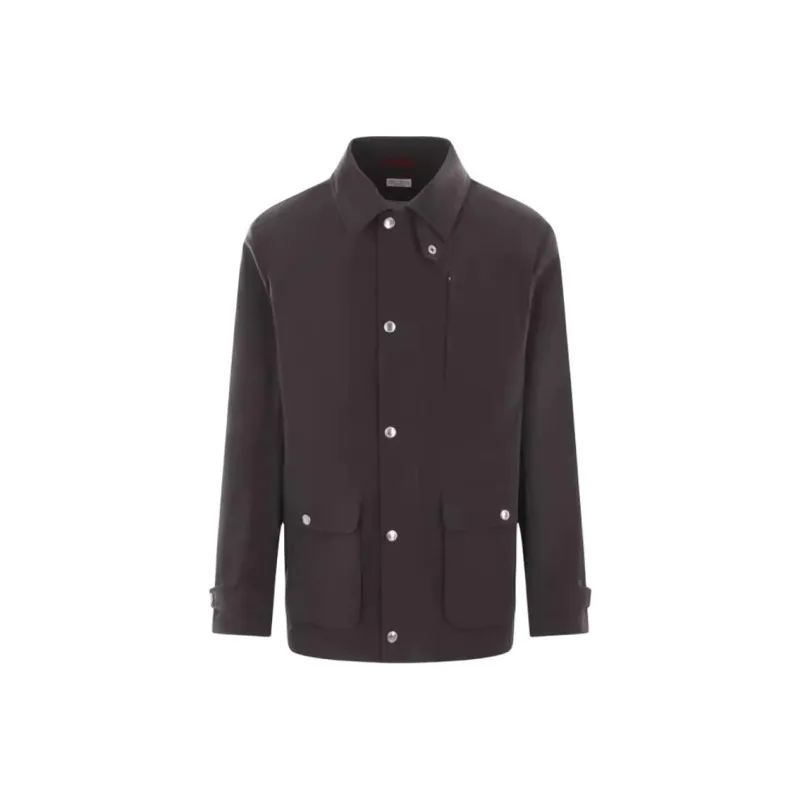 Brunello Cucinelli High Neck Long Sleeved Jacket-0