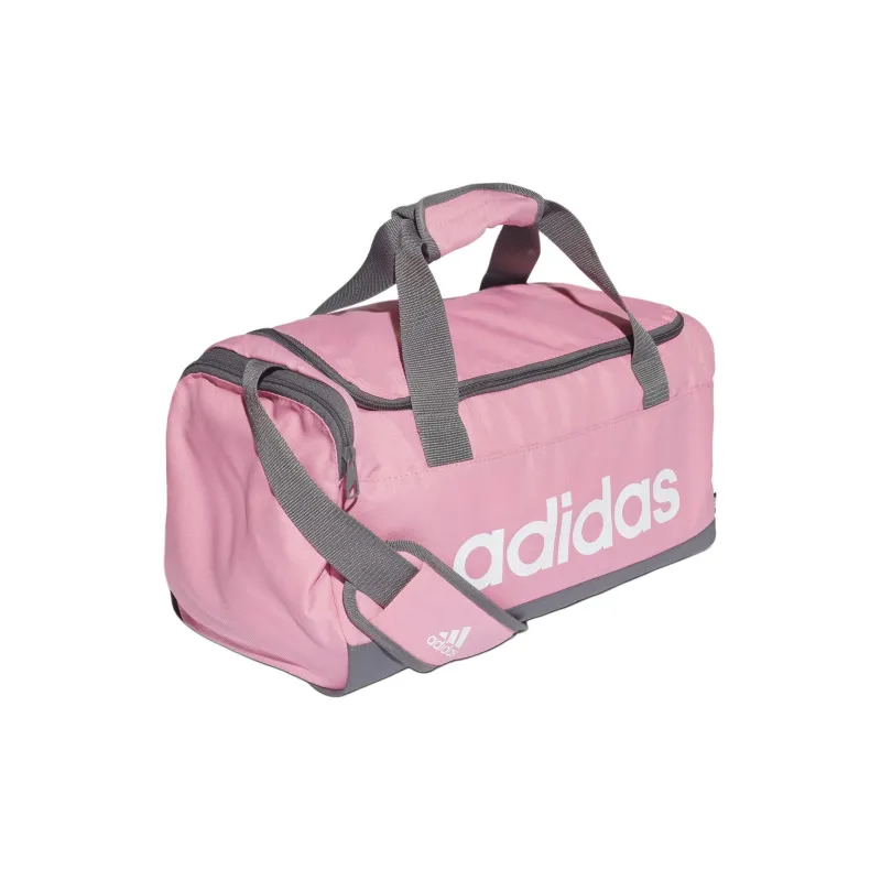 Adidas Polyester One Shoulder Crossbody Handbag, Travel Bag Unisex Pink & Gray-1