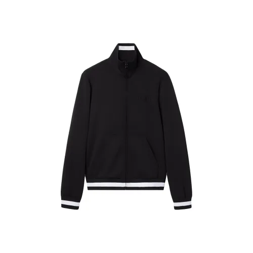 GUCCI Logo Embroidered High Neck Jersey Jacket
