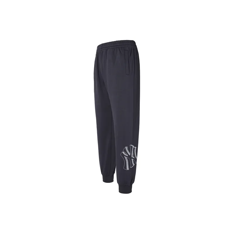 MLB New York Yankees Knitted Sweatpants Unisex Charcoal Wood Gray-0