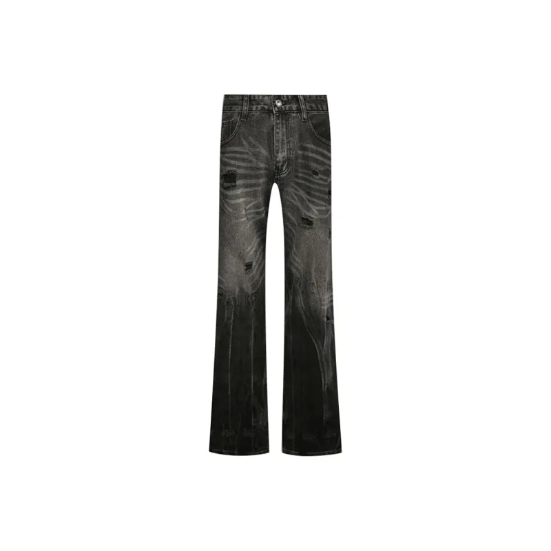 COOLALPACA Jeans Unisex Black Gray-0