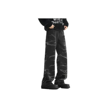 VALKOMM Jeans Unisex Stamped Washed Black