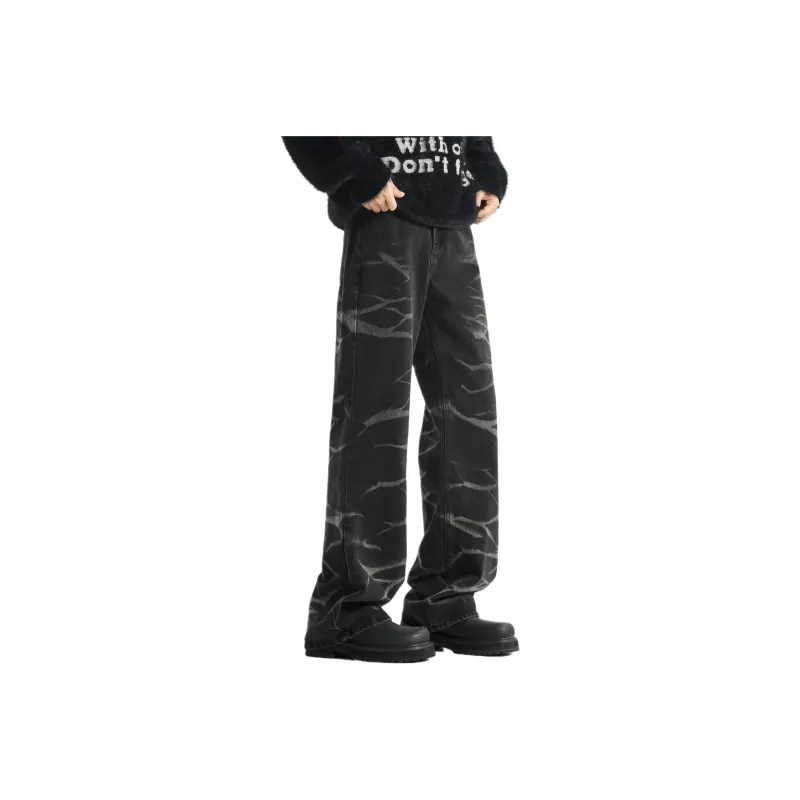 VALKOMM Jeans Unisex Stamped Washed Black-0