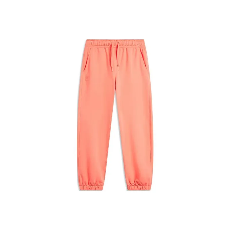 LiNing Sports Trend Series Knitted Sweatpants Men's Morning Glow Orange-0