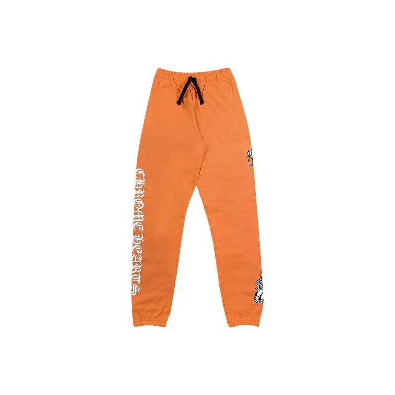 Chrome Hearts Knitted Sweatpants Men Orange-0