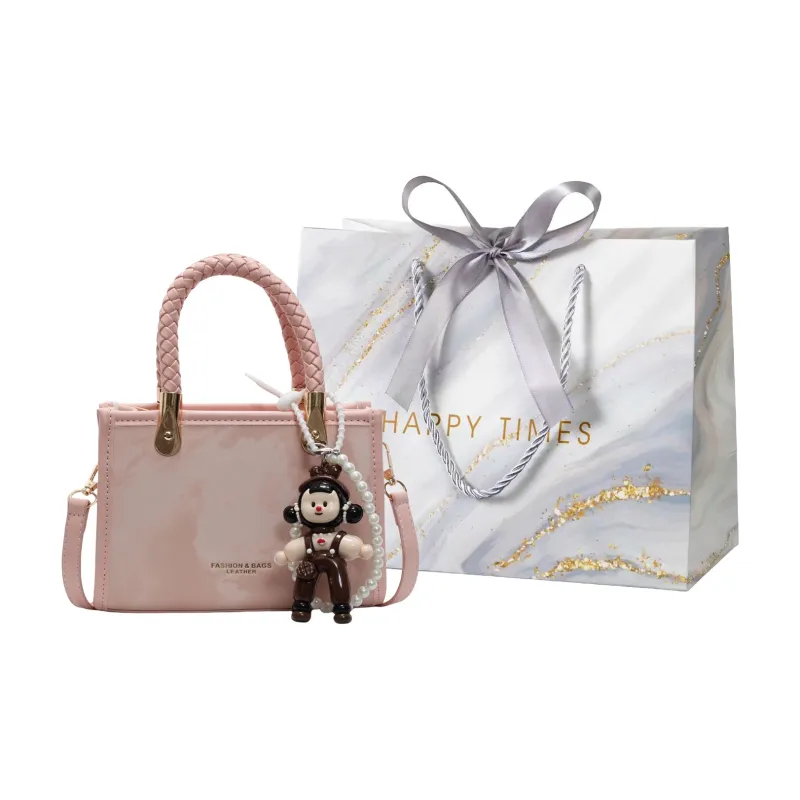 Miss Angel PU Handbag Women's Pink/Silver/Pink-12