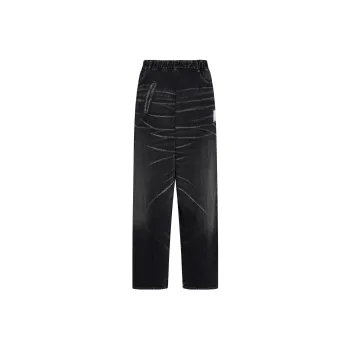Maison Mihara Yasuhiro Off centre Whiskered Wide leg Jeans