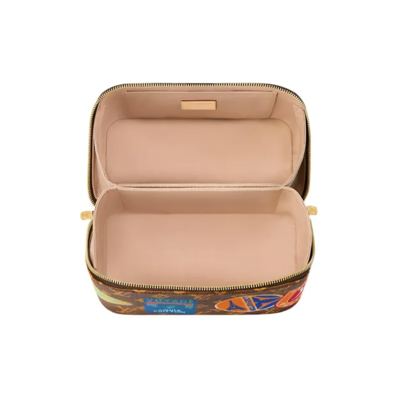 LOUIS VUITTON Monogram Coated Canvas Toiletry Bag Unisex Brown-3