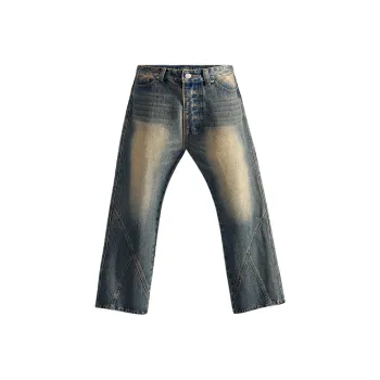Menglaini Jeans Unisex Distressed Color