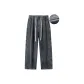Fleece-Lined Pants (Black Gray)