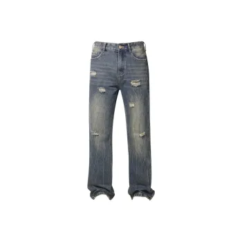 WIIPSOLID Jeans Unisex Vintage Blue