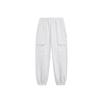 LiNing Chinese Culture Series Knitted Sports Pants Men's Heather Gray Deep Antarctic Gray