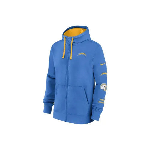 Nike Los Angeles Chargers Club Men's Nike Nfl Full Zip Hoodie