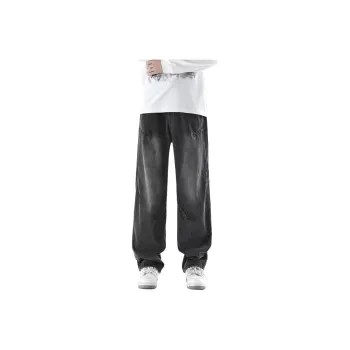 IJRJ Jeans Unisex Black Gray Color