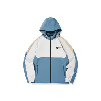 QIAODAN Trench Coat Men's Phantom Blue/Pumice Stone
