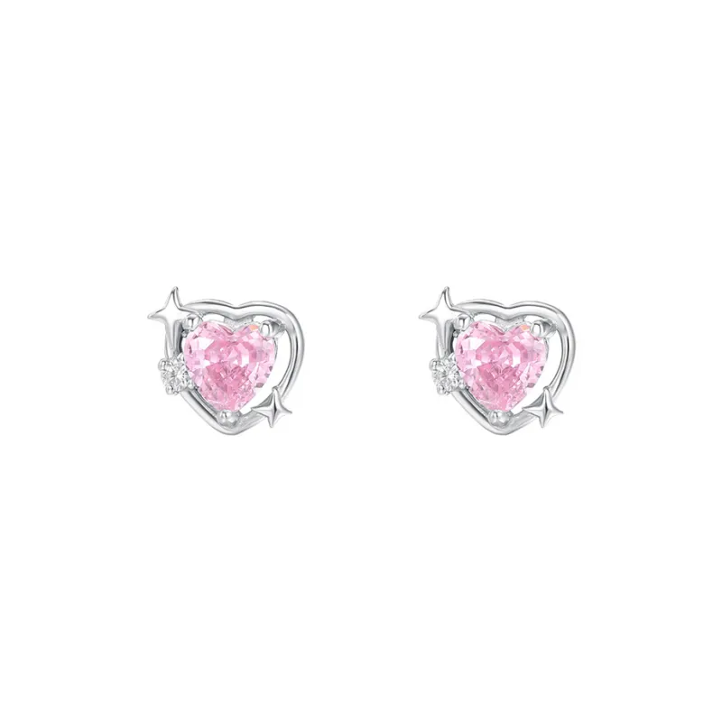 SHK Sterling Silver Stud Earrings Women's-3