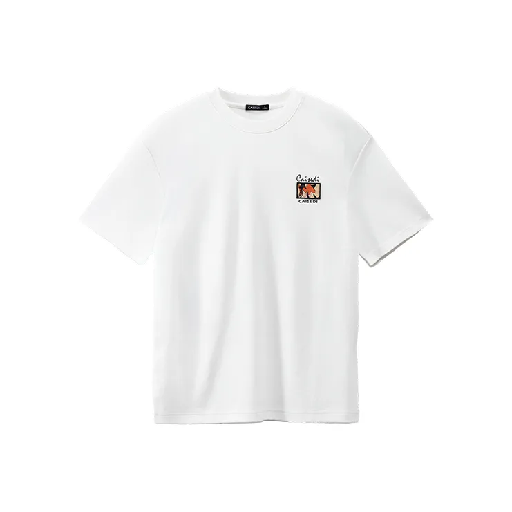 CAISEDI T Shirts Men White-0