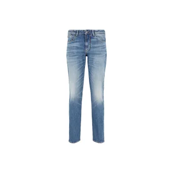 EMPORIO ARMANI J06 Slim fit Jeans In Rinse wash Stretch Denim With Dirty effect Treatment
